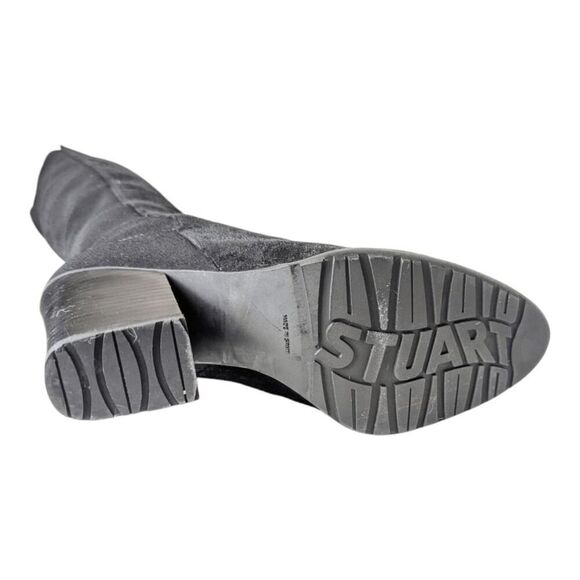 STUART WEITZMAN Hijack Over The Knee Suede Stretch-Back Boot In Black Size 6M - Picture 8 of 9